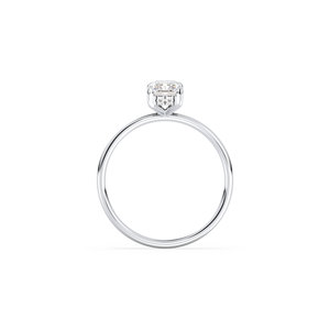 แหวนเพชรทรงวงรีฝังเพชรแบบซ่อน REYES Original Design ทองคำแท้ 14K เพชร HPHT CVD ผลิตในห้องปฏิบัติการ ของขวัญแต่งงานสุดหรู เครื่องประดับชั้นดีสำหรับผู้หญิง - Product Image 5