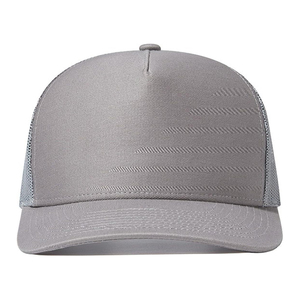Gorra Trucker Gris de 6 Paneles, Unisex, Casual, de Color Sólido, con Malla, Cierre Trasero Ajustable - Product Image 5