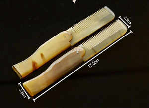 Peine de cuerno de búfalo natural negro al por mayor para tamaño personalizado y precio económico con pulido artesanal - Product Image 2