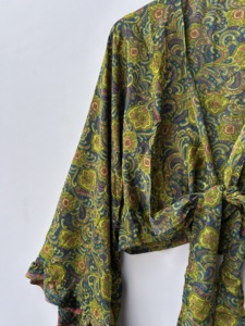 Top de seda estilo bohemio indio para mujer, blusa tipo tank top para vacaciones de verano - Product Image 4