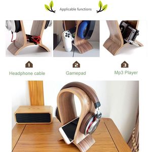 Soporte para Auriculares de Madera de Nogal, Soporte para Auriculares de Escritorio para Juegos, Compatible con Sennheiser, Bose, Beats, Razer, AKG - Product Image 4