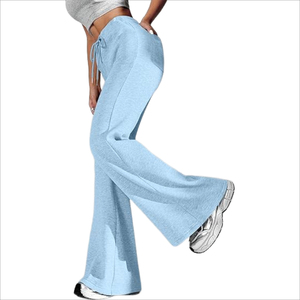 Women Flare Sweatpants High Waist Wide Leg <b>Yoga</b> Pants Casual Lounge Bell Bottom <b>Trousers</b> - Product Image 2