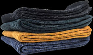 Chaussettes pour hommes confortables, respirantes et écologiques, de haute qualité, fabriquées en Spandex/Nylon, style uni à motif rayé, plusieurs couleurs - Product Image 3