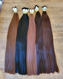 Extensions de cheveux en vrac les plus vendues Cheveux vietnamiens Double noyés 100 grammes Couleur foncée 12 pouces - Product Image 2