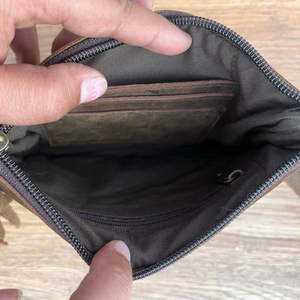 New Real Handmade Metallic Zipper Clutch <b>Small</b> Wristlet Cowhide Leather <b>Wallet</b> Rainbow Clutches With Tassel Women Stylish <b>Wallet</b> - Product Image 6