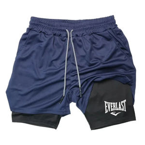 Shorts de sport décontractés pour hommes Everlast imprimés respirants à double couche séchage rapide avec cordon de serrage pour le basketball et la plage - Product Image 3