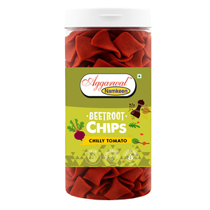 Chips de Remolacha Premium con Sabor a Tomate Picante, Namkeen, Bocadillo Saludable, Chips de Remolacha Crujientes, Bocadillo Picante y Agridulce, Empaque a Granel - Product Image 1