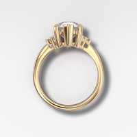Bague de fiançailles de luxe en or véritable 18 carats avec diamant poire de 3 carats, vente en gros, trois pierres, diamant de laboratoire CVD HPHT, fabricant