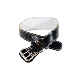 Genuine Leather Powerlifting Belt Heavy Duty Adjustable Double Prong Gym Training Belt OEM Factory Custom Logo Supplier - Product Image 1