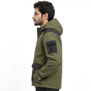 Chaqueta Cortavientos con Cierre de Cremallera para Actividades al Aire Libre OUTDO ENTERPRISES, Chaqueta Cortavientos con Capucha para Hombre, Diseño Deportivo con Bloques de Color - Product Image 4