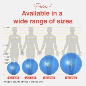 Palla per Esercizi da Casa e Ufficio per Equilibrio, Stabilità, Fitness, Yoga e Pilates, Palla per Gravidanza - Product Image 3
