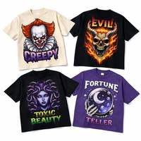 OEM Toptan Özelleştirilebilir Y2K Retro Moda Çok Yönlü Gotik Normal Kalıp Polyester/Pamuk Anti-UV Hızlı Kuruyan Erkek Tişörtü