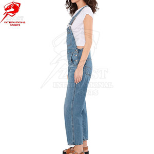 Overol de Mezclilla para Mujer, Mezcla de Algodón Premium, Diseño de Peto Ajustable, Cómodo y Relajado, Costuras Duraderas, Ropa Casual de Moda - Product Image 4