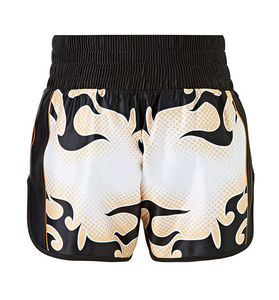 Shorts de combat MMA à imprimé léopard, taille élastique, coupe régulière, polyester et coton extensible, séchage rapide pour hommes adultes - Product Image 1