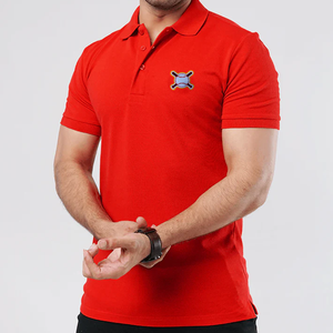 Camiseta de Manga Corta para Hombre, Color Rojo Sólido, Transpirable, de Algodón, Estilo Casual, Corte Regular - Product Image 2