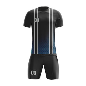Maillots de football unisexes personnalisés, ensembles de tenues de football à séchage rapide, 100% polyester, logo à pois sur le devant, ensemble de vêtements de football - Product Image 4
