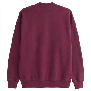 เสื้อสเวตเชิ้ตคอกลมแบบสวมใส่ได้ทั้งชายและหญิง ทรงปกติ ผ้าถัก สีมารูน สไตล์ลำลอง - Product Image 2