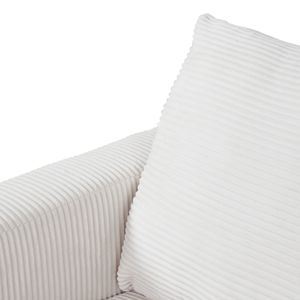 2139 Divano Moderno in Velluto a Coste Beige per Soggiorno e Balcone (2139BG) - Product Image 3