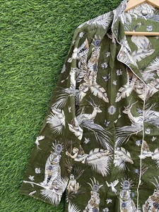 Conjunto de Pijama de Algodón 100% Puro para Mujer, Estampado Floral, Cuello en V, Cierre con Cordón, Transpirable, Largo - Product Image 4