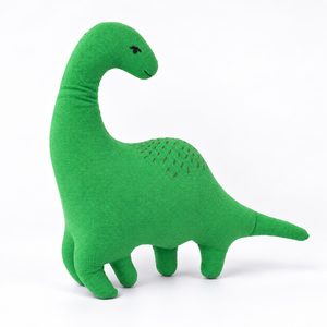 Green Plush <b>Dinosaur</b> Stuffed Animal Embroidered Design <b>Soft</b> <b>Toy</b> for Kids 3 Years Above Unisex Birthday Cotton Fabric - Product Image 4