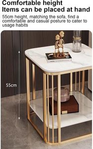 Modern Iron Rock Slab Edge Foldable Durable <b>Small</b> <b>Coffee</b> <b>Table</b> for Balcony Living Room Household Unit Simple Suspended - Product Image 3