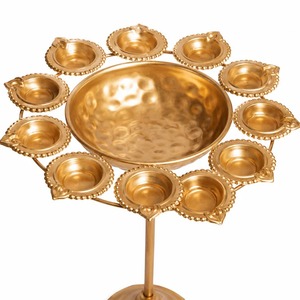 Iron Diwali Urli Stand Round Modern Design Self-adhesive Customized Indoor Home <b>Decor</b> Living <b>Room</b> Tabletop Use Durable - Product Image 3