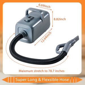 Secador de Mascotas de Alta Velocidad de 1550W con Velocidad y Temperatura Ajustables, 4 Boquillas, Secador de Pelaje para Perros, Calentador Incluido - Product Image 2