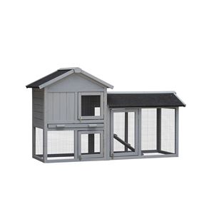 Outdoor Rabbit Hutch with <b>Large</b> Run Space Extensible Indoor Chicken Coop-No Leak <b>Plastic</b> <b>Tray</b> Small Animal Supplies - Product Image 6