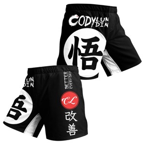 Pantalones Cortos de MMA para Hombre, Estampado de Azulejos, Cintura Elástica, para Entrenamiento en Gimnasio, Kickboxing, Ligeros, de Secado Rápido, Coloridos, para Artes Marciales Mixtas - Product Image 1