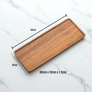 Home Decoration Eco-Friendly Double Tier Solid Acacia Wood Serving <b>Tray</b> for <b>Kitchen</b> Living Room - Product Image 6