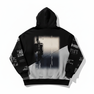 เสื้อฮู้ดดี้ผู้ชายผ้าฝ้ายฟลีซหนานุ่ม 100% ทรงโอเวอร์ไซส์ สไตล์สตรีทแวร์ พิมพ์ลายกราฟิกสีสันตัดกัน เสื้อพูลโอเวอร์แบบยูนิเซ็กซ์ สั่งทำได้ - Product Image 3