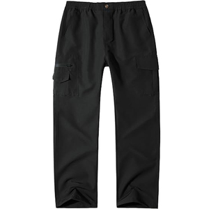 Pantalon de montagne mi-long décontracté pour homme, kaki, séchage rapide, en Spandex/Polyester, pour activités de plein air et travail - Product Image 3