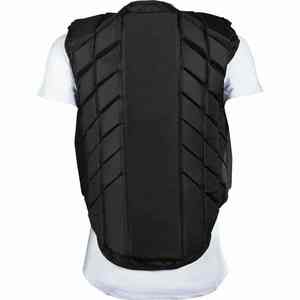 Chaleco de Seguridad Ecuestre Unisex Negro de Neopreno Ligero con Cierre de Cremallera Sin Mangas con Bolsillos y Diseño Sólido - Product Image 3