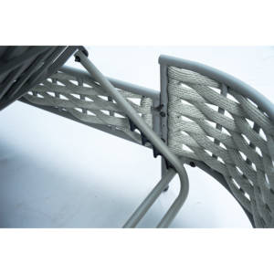 Chaise longue d'extérieur en corde tissée à la main de luxe avec coussins d'accoudoir en aluminium réglables pour terrasse au bord de la piscine ou bain de soleil - Product Image 5