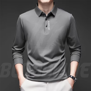 Camisa de Manga Corta para Hombre Bloodline, Color Sólido, Tejido de Algodón, Transpirable, Secado Rápido, Logotipo Frontal, Corte Regular Formal, Botones, 220g - Product Image 3