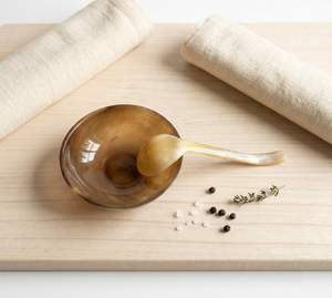 Ensemble de bols en corne de buffle naturelle faits à la main de luxe avec cuillère, bol de service écologique, ustensiles de cuisine haut de gamme - Product Image 3