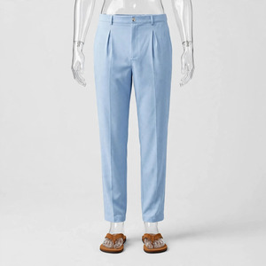 Pantalon Harem en Lin Beige pour Homme, Taille Élastique avec Cordon de Serrage, Décontracté, Léger, Respirant, Poches Latérales, Idéal pour l'Été - Product Image 3