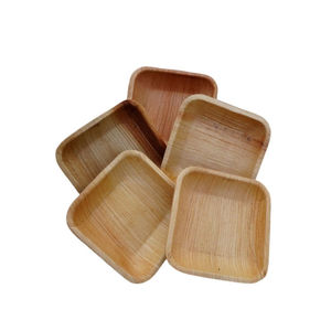 Assiettes en feuilles de palmier pressées écologiques, vaisselle jetable compostable pour restaurants, traiteurs et événements durables - Product Image 1