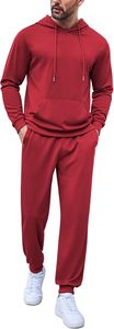 Luxury 480GSM Brushed Fleece Tracksuit Men Pullover Hoodie <b>Jogger</b> Set Embroidery Logo Solid <b>Charcoal</b> Warm Outfit - Product Image 4