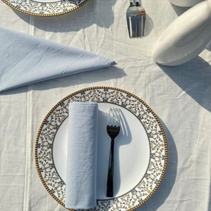 Serviettes de table en coton de luxe, carrées, simples, solides, faites à la main, réutilisables, lavables en machine, pour une mise en place de table minimaliste - Product Image 4