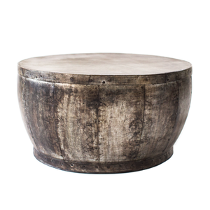 Mesa de Centro Moderna Hecha a Mano con Acabado Blanco Natural, Forma Geométrica de Mármol, Base de Madera Sólida, Muebles para Sala de Estar y Comedor - Product Image 3