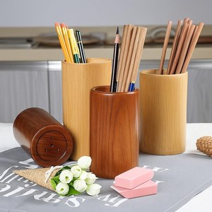 Decorative Wooden Pen <b>Holder</b> for Office Table Accessories - Product Image 2