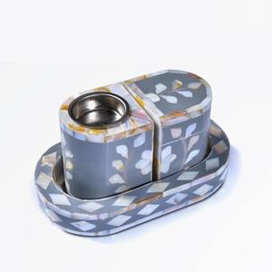 Elegante Quemador de Incienso con Incrustaciones de Hueso y Madreperla para Decoración del Hogar - Product Image 2