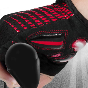 Manufacturer Hot Selling Cycling <b>Gloves</b> Goat Skin Half Finger Leather Cycling <b>Gloves</b> Motocross Motor Racing Cycling <b>Gloves</b> - Product Image 4