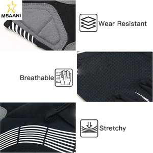 Gants de vélo - Gants de cyclisme rembourrés à demi-doigts avec caractéristiques anti-choc, antidérapantes et respirantes pour VTT et vélo de route - Product Image 4