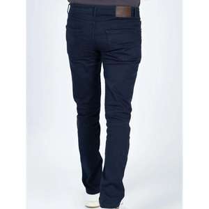 Jean en denim coupe droite délavé foncé pour homme, taille mi-haute, coupe ajustée, en coton tissé, décontracté, pour l'automne - Product Image 4