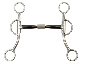 Mors de cheval en acier inoxydable avec joint à rouleaux noir, mors de bridon équestre couleur argent, équipement d'équitation western, qualité supérieure 100% - Product Image 3