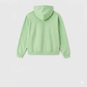 Men's green <b>Hooded</b> Sweatshirt Regular Fit Solid Color Casual Long Sleeve Knitted Cotton Pullover Autumn Style 100% cotton <b>fleece</b> - Product Image 3