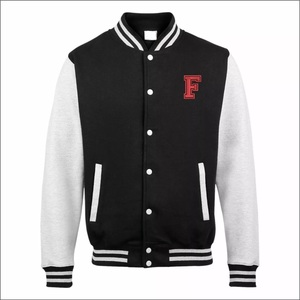 Men's Maroon Varsity <b>Jacket</b> With White Sleeves And Custom Text Front Preppy Style Autumn Wear - Product Image 6