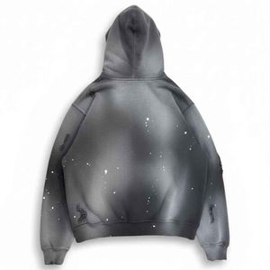 Hoodies tendance délavés à l'acide, teints en pièce, effet vintage, en coton biologique durable, hoodies vierges délavés à l'acide, vêtements - Product Image 2